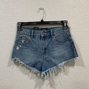 RVCA Elle High Rise Cut Off Shorts Size 27
